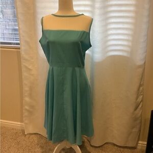 Elegant Teal Sleeveless Dress